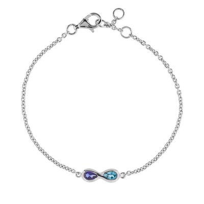 Sempre Silver Bracelet With Blue Topaz and Iolite