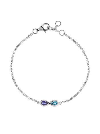 Bracelet Semper en argent avec topaze bleue et iolite 1