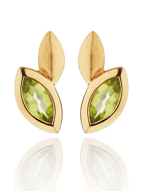 Nara Gold Earrings With Peridot