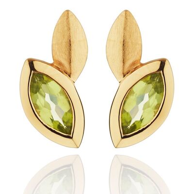 Nara Gold Earrings With Peridot
