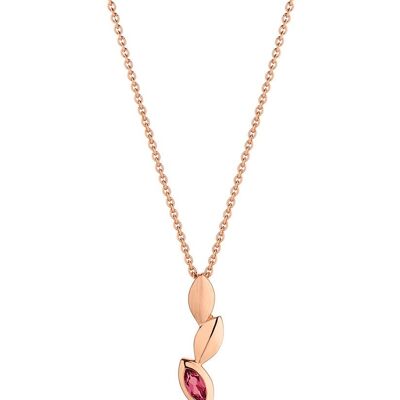 Nara Rose Gold Pendant With Rhodolite - No chain