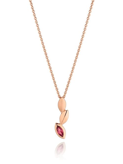 Nara Rose Gold Pendant With Rhodolite - Trace18RD