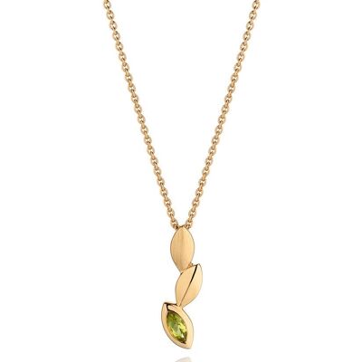 Nara Gold Pendant With Peridot - No chain