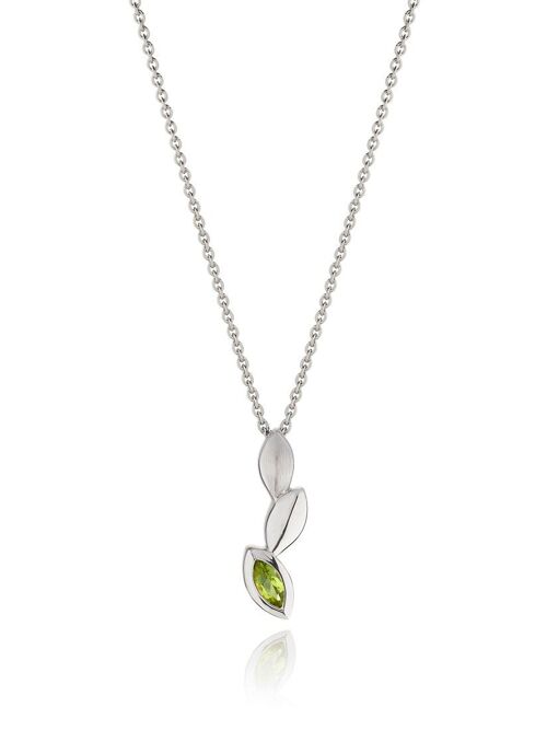 Nara Silver Pendant With Peridot - Omega18RD