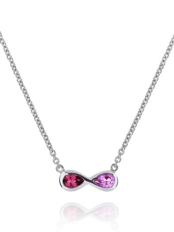 Collier en argent Semper avec améthyste et rhodolite 1