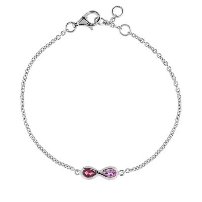 Semper-Silberarmband mit Amethyst und Rhodolit