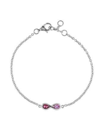 Bracelet Semper en argent avec améthyste et rhodolite 1