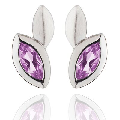 Nara Silver Earrings With Amethyst