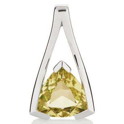 Pendentif Saint-Valentin en argent avec quartz citronné - Sans chaîne