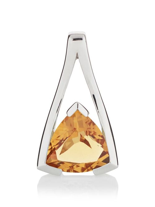 Valentine Silver Pendant With Citrine - Omega18RD