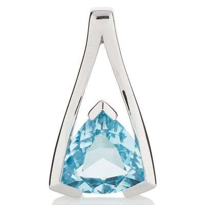 Valentine Silver Pendant With Blue topaz - Omega18RD