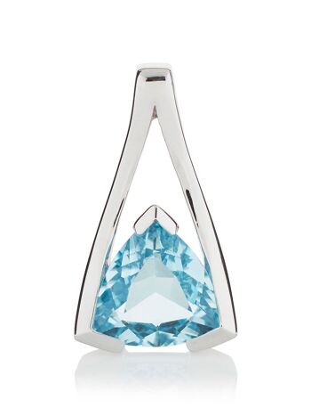 Pendentif Valentine en argent avec topaze bleue - Trace18RD 1