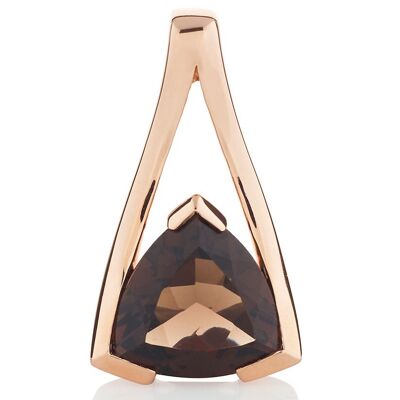 Valentine Rose Gold Pendant With Smoky Quartz - Trace18RGP