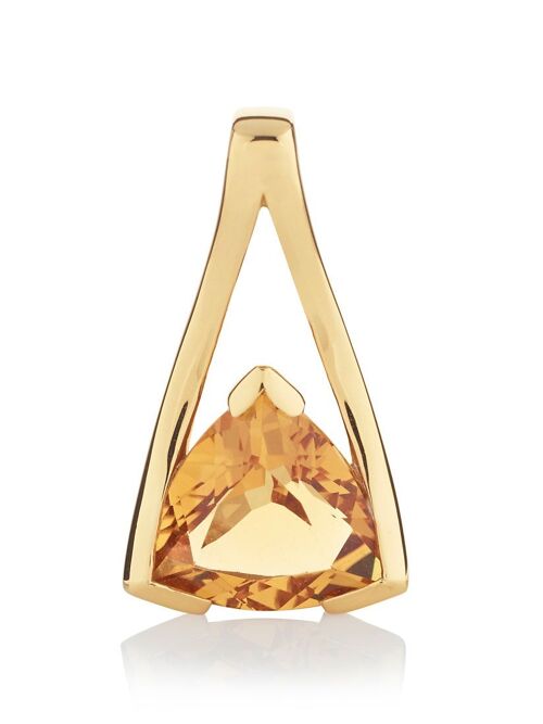 Valentine Gold Pendant With Citrine - No chain
