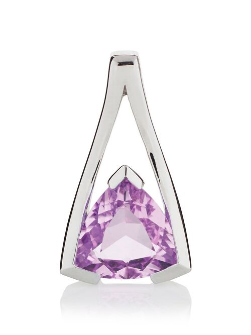 Valentine Silver Pendant With Amethyst - No chain