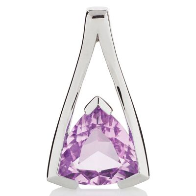Valentine Silver Pendant With Amethyst - No chain