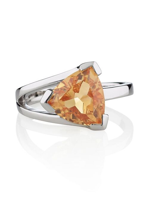 Valentine Silver Ring with Citrine