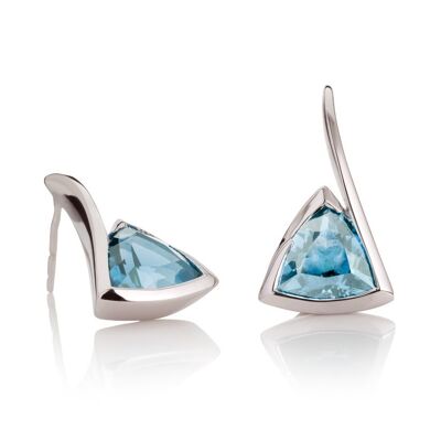 Amore Silver Earrings with Blue topaz