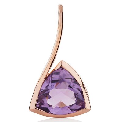 Amore Rose Gold Pendant with Smoky Quartz - Omega18GP