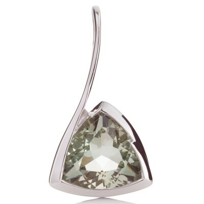 Amore Silver Pendant with Green Amethyst - Omega18RD