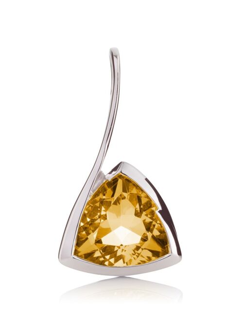 Amore Silver Pendant with Citrine - Without chain