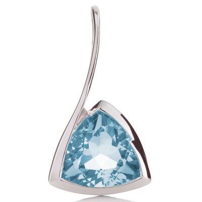 Amore Silver Pendant with Blue Topaz - Without chain