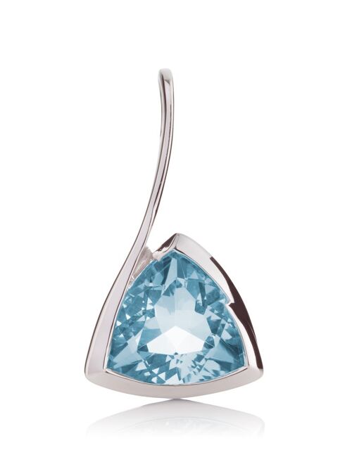 Amore Silver Pendant with Blue Topaz - Snake18RD