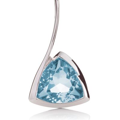 Amore Silver Pendant with Blue Topaz - Snake18RD