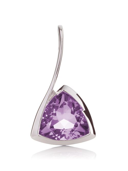 Amore Silver Pendant with Amethyst - Without chain