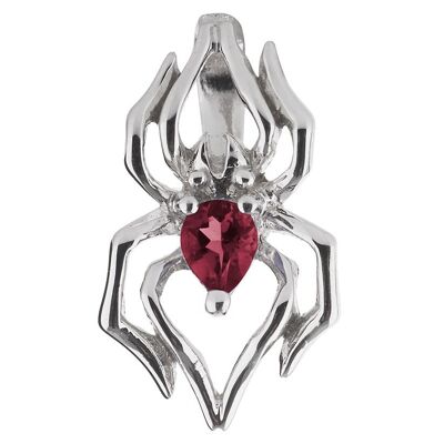 Anansi Mini Silver Pendant With Garnet - Trace18RD