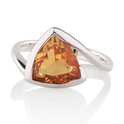 Bague Amore en Argent avec Citrine