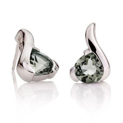 Sensual silver earrings with Green Amethyst