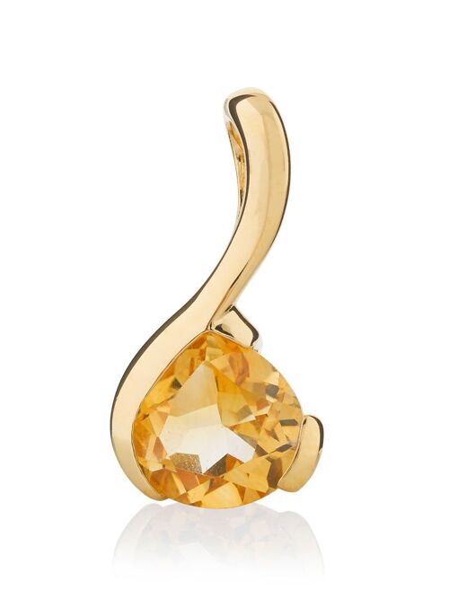 Sensual Gold Pendant with Citrine - Without chain