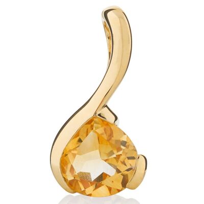 Sensual Gold Pendant with Citrine - Without chain