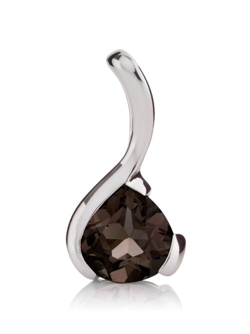 Sensual Silver pendant with Smoky Quartz - without chain