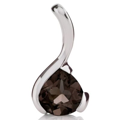 Sensual Silver pendant with Smoky Quartz - Trace18RD