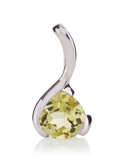 Sensual Silver pendant with Lemon Quartz - Omega18RD