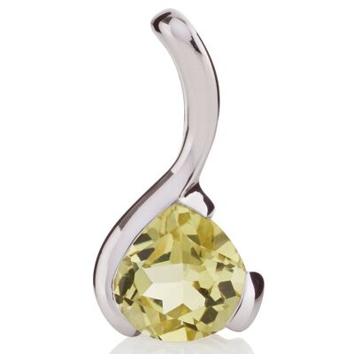 Sensual Silver pendant with Lemon Quartz - Omega18RD