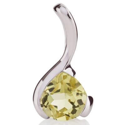 Sensual Silver pendant with Lemon Quartz - Snake18RD