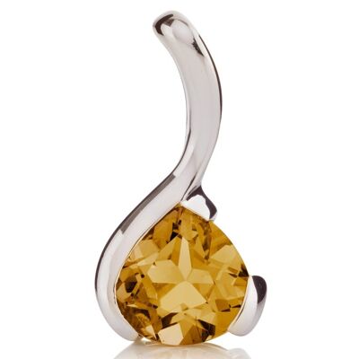 Sensual Silver pendant with Citrine - Snake18RD