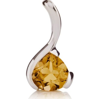 Sensual Silver pendant with Citrine - Snake18RD