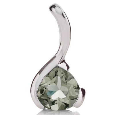 Sensual Silver pendant with Green Amethyst - without chain