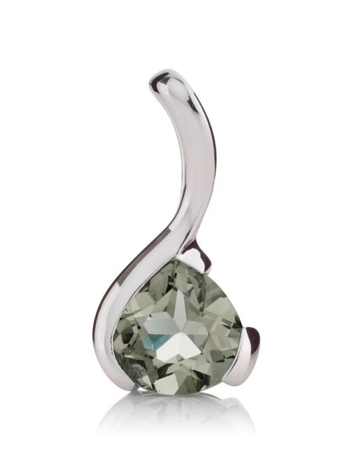 Sensual Silver pendant with Green Amethyst - Snake18RD