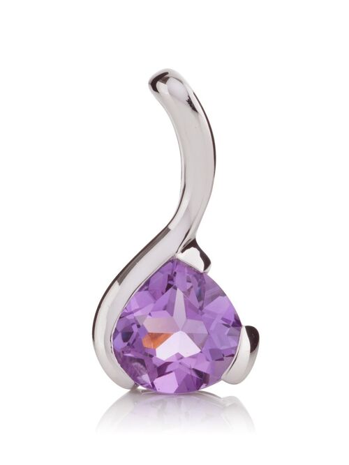 Sensual Silver pendant with Amethyst - without chain