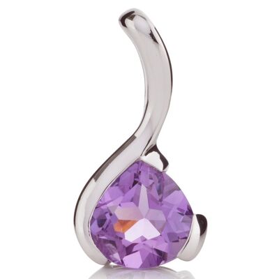 Sinnlicher Silberanhänger mit Amethyst - ohne Kette