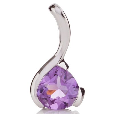 Sensual Silver pendant with Amethyst - Omega18RD