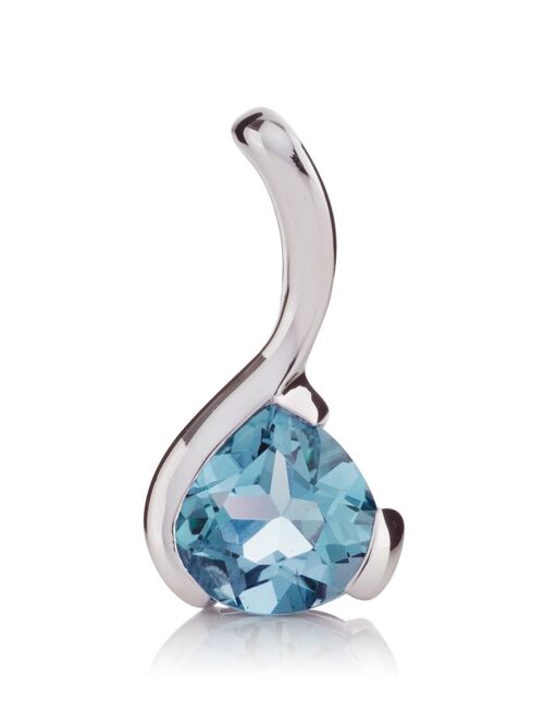 Sensual Silver pendant with Blue topaz - without chain