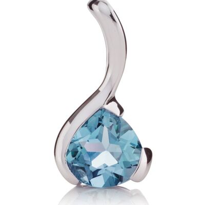 Sensual Silver pendant with Blue topaz - Omega18RD