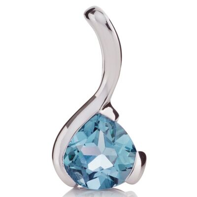 Sensual Silver pendant with Blue topaz - Snake18RD