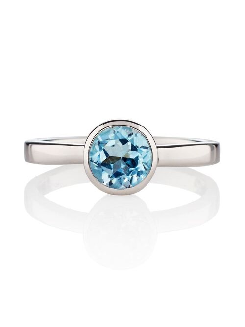 Juliet Silver Ring with Blue Topaz